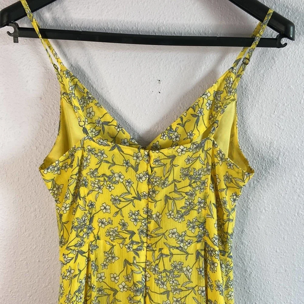 Banana Republic Yellow Floral Maxi Dress - Size 8 - Picture 8 of 10